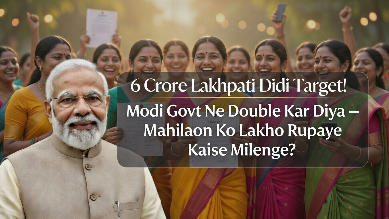 6 करोड़ लखपति दीदी लक्ष्य! मोदी सरकार ने दोगुना कर दिया – महिलाओं को लाखों रुपये कैसे मिलेंगे?