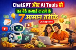 Read more about the article ChatGPT और AI Tools से घर बैठे कमाई करने के 7 आसान तरीके (2026 अपडेट)