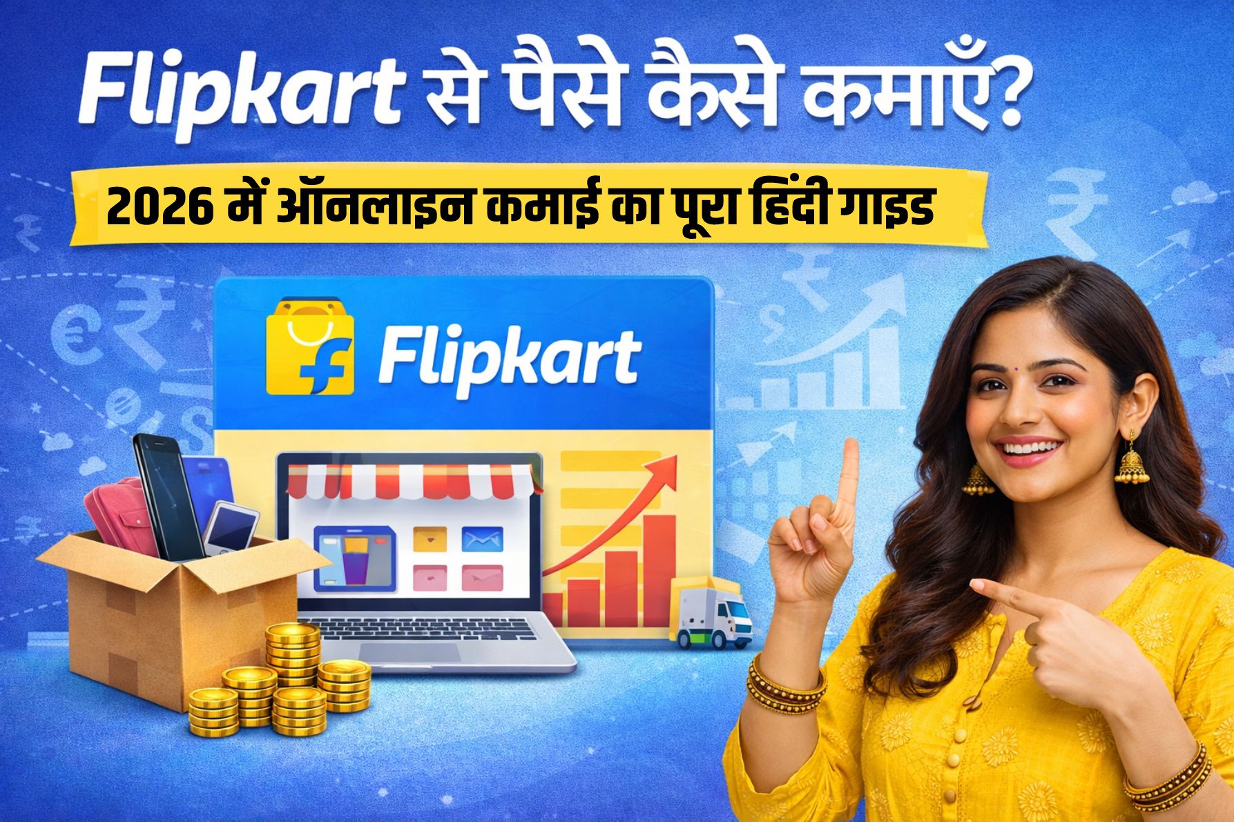 Read more about the article Flipkart से पैसे कैसे कमाएँ? 2026 में ऑनलाइन कमाई का पूरा हिंदी गाइड