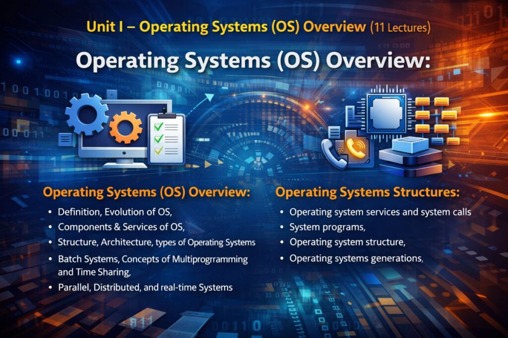 Unit I – Operating Systems (OS) Overview (11 Lectures)