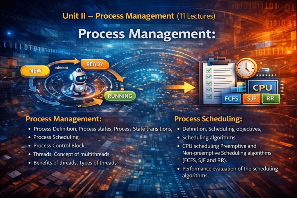 Unit II – Process Management (11 Lectures)